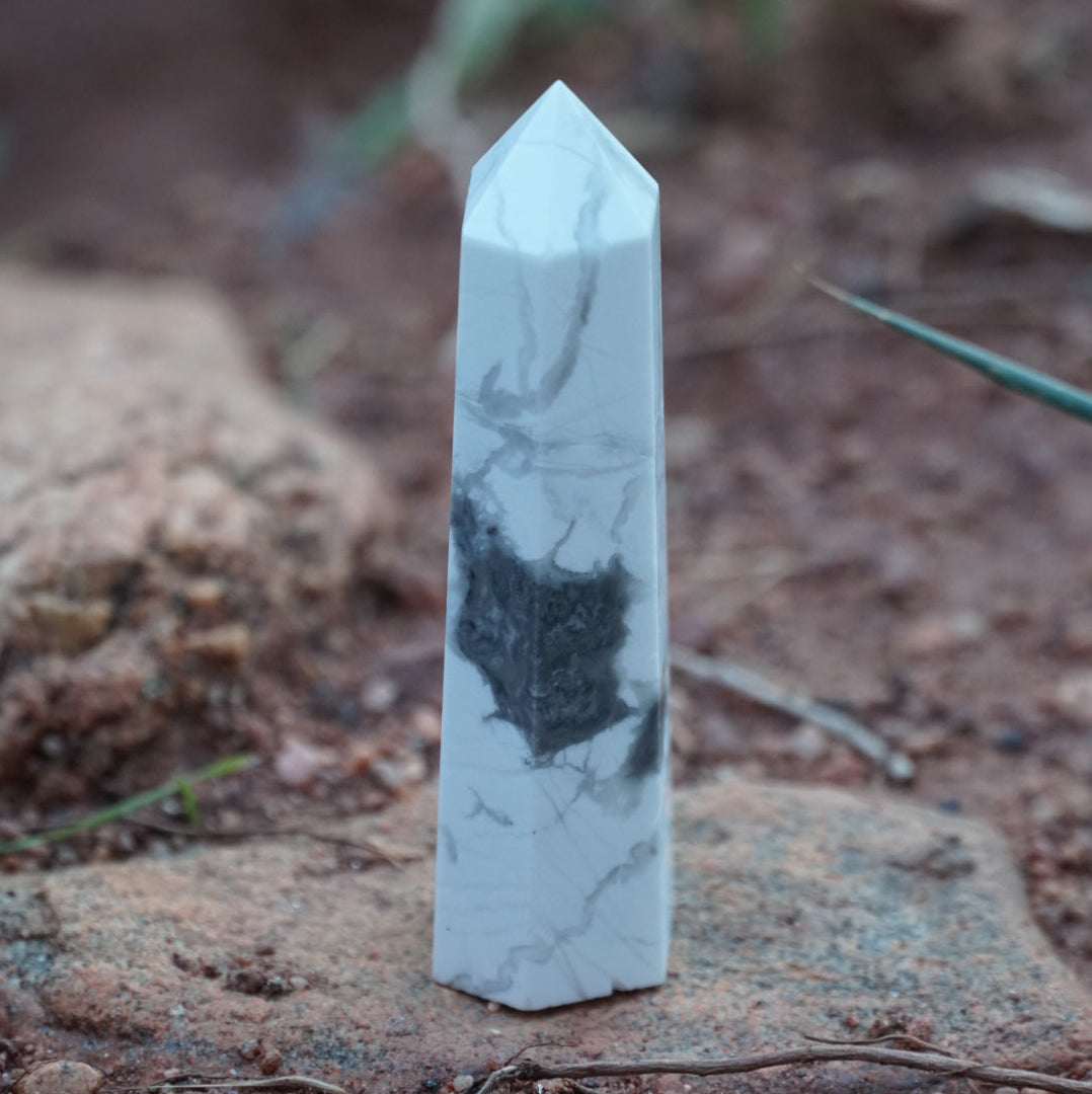 White Howlite Tower