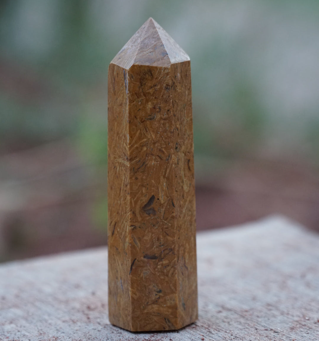 🪨 Calligraphy Jasper Crystal Tower  Grounding • Wisdom • Ancient Earth Energy