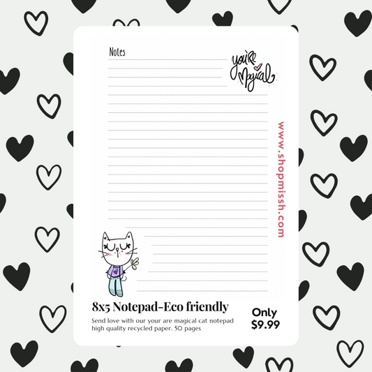 (8x5) You are Magical notepad, eco - friendly - 50 pages