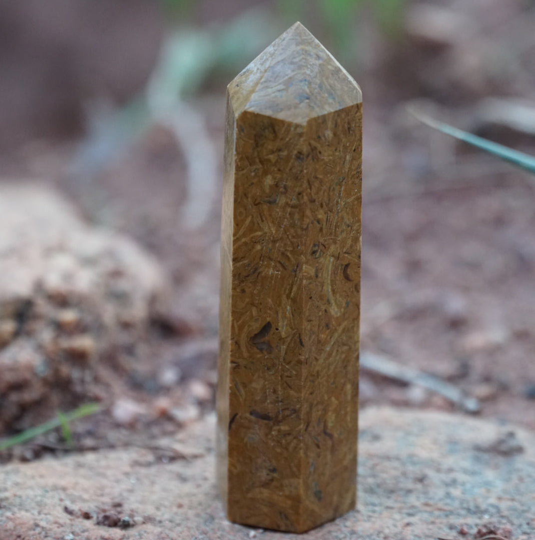🪨 Calligraphy Jasper Crystal Tower  Grounding • Wisdom • Ancient Earth Energy