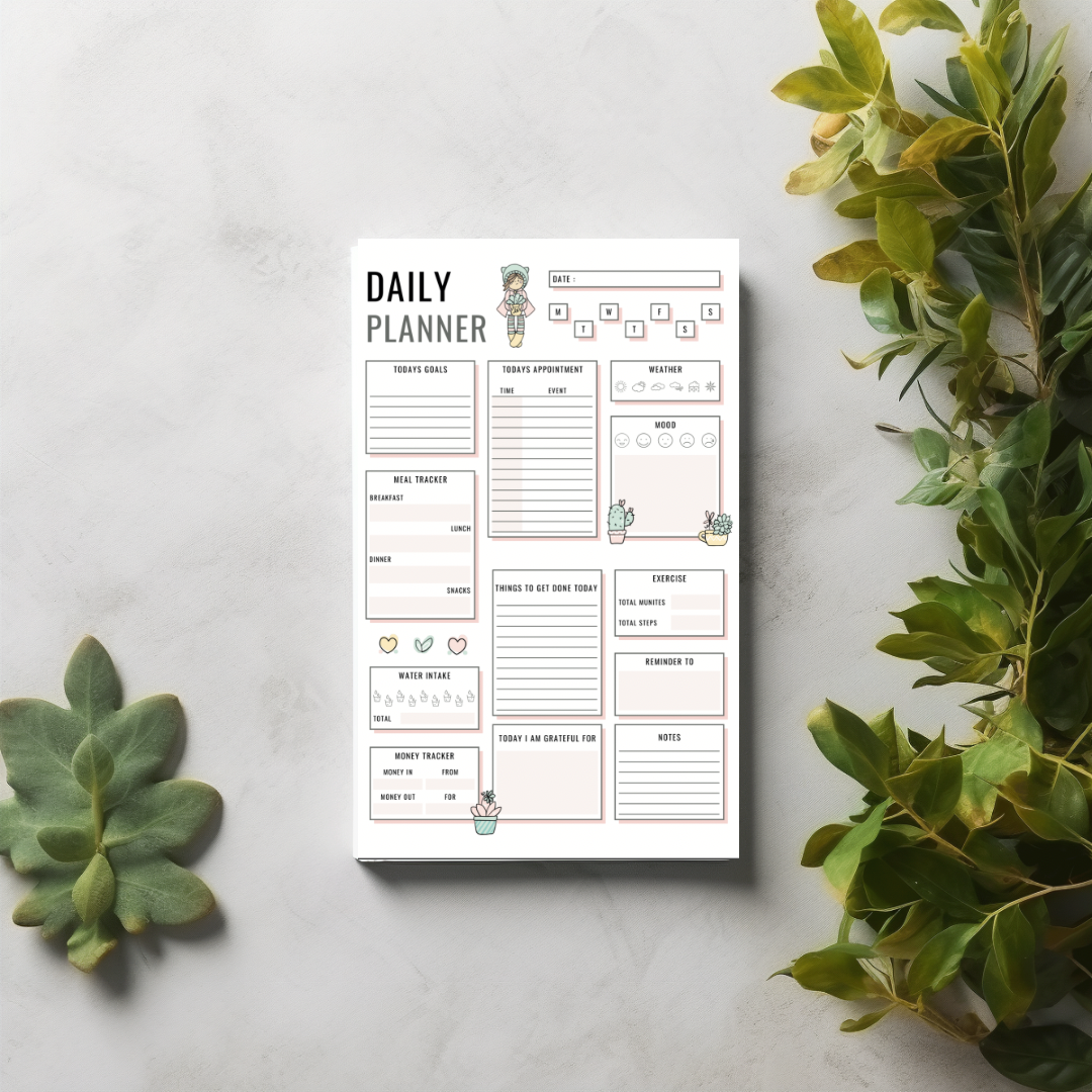 8x5 Cactus Girl Planner