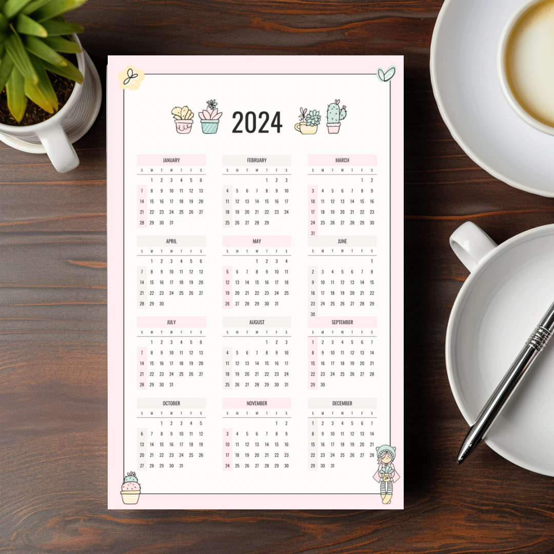 8x5 Cactus Girl Planner