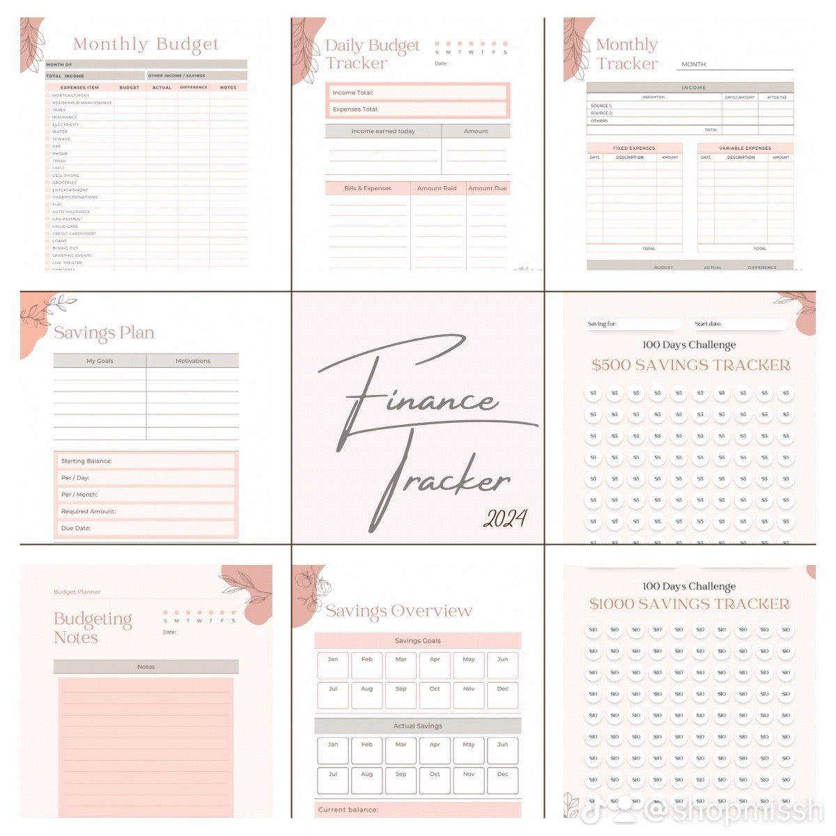 8x5 Finance Tracker with coaching session - Eco friendly