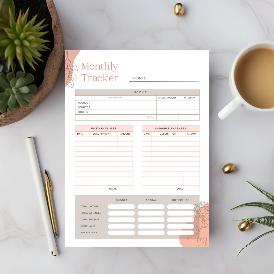 8x5 Finance Tracker - Eco friendly